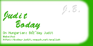 judit boday business card